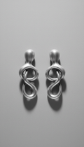 Recycled Silver Sculptural Earrings