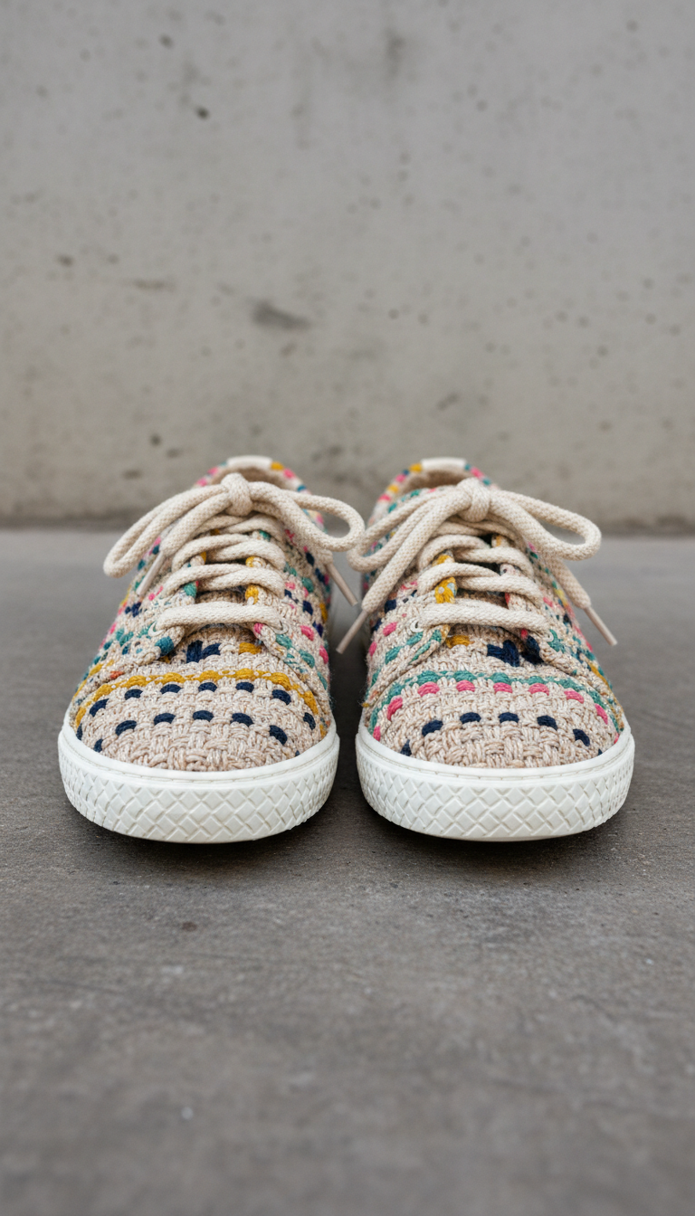 Natural Fiber Woven Sneakers